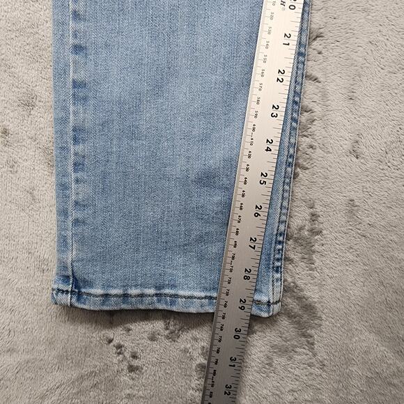 Lee Jeans Womens 16 Blue Mid Rise Straight Leg Regular Fit Stretch Denim Casual - Picture 11 of 13